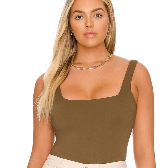 Good American Scuba Modern Tank Brown Bodysuit Size 2/Medium - Picture 5 of 10